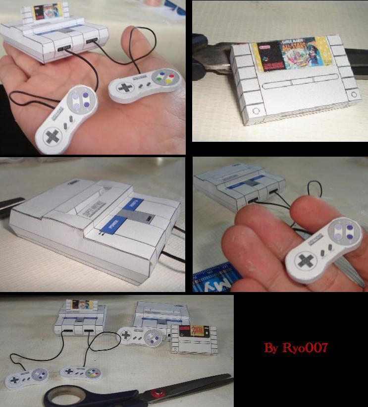 Snes Papercraft set - Finished by ryo007
