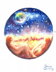 Me and her in the universe by CORinAZONe