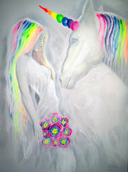Princess and unicorn by CORinAZONe