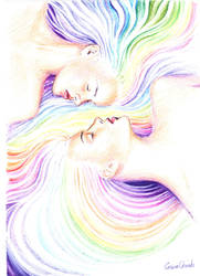 rainbow twin flames by CORinAZONe