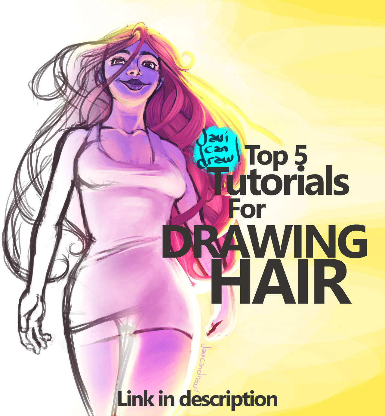 TOP 5 BEST TUTORIALS FOR DRAWING HAIR!!! by javicandraw