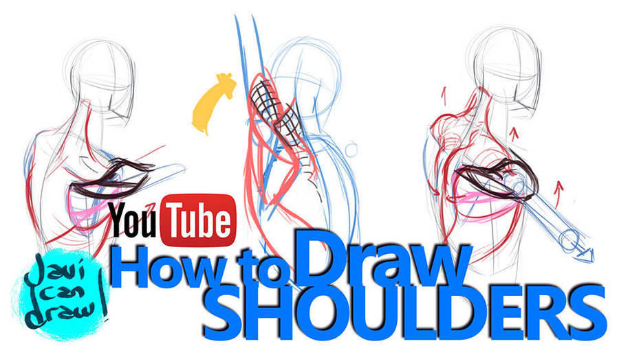 HOW TO DRAW SHOULDERS - A YouTube Tutorial by javicandraw