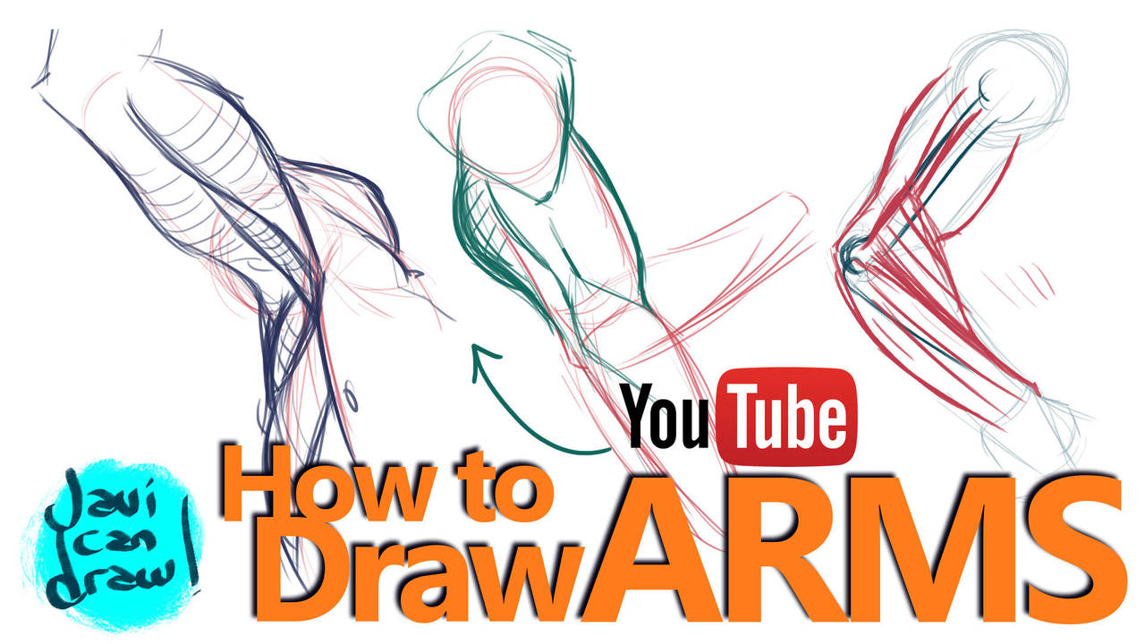HOW TO DRAW ARMS - A YouTube Tutorial by javicandraw