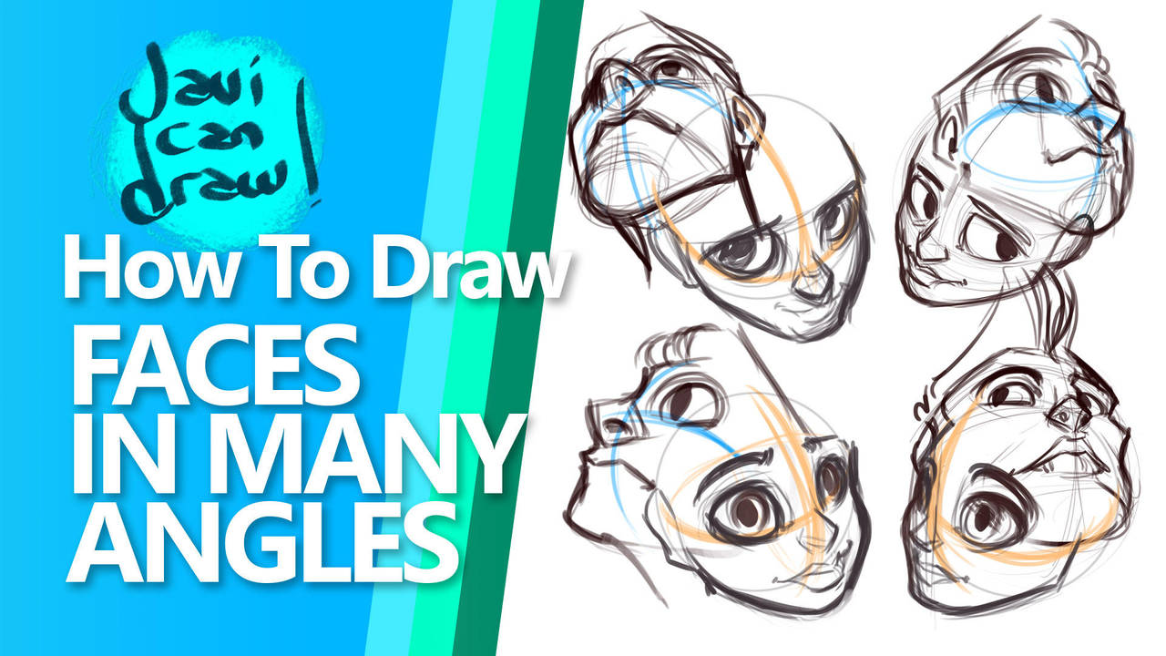 HOW TO DRAW FACES IN ALL ANGLES - On Youtube by javicandraw