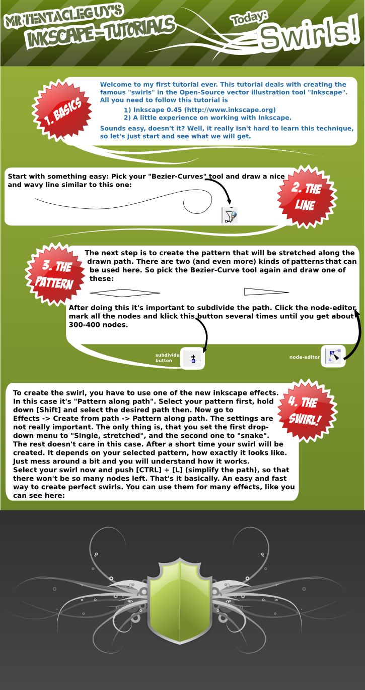 Creating Swirls in Inkscape by MrTentacleguy
