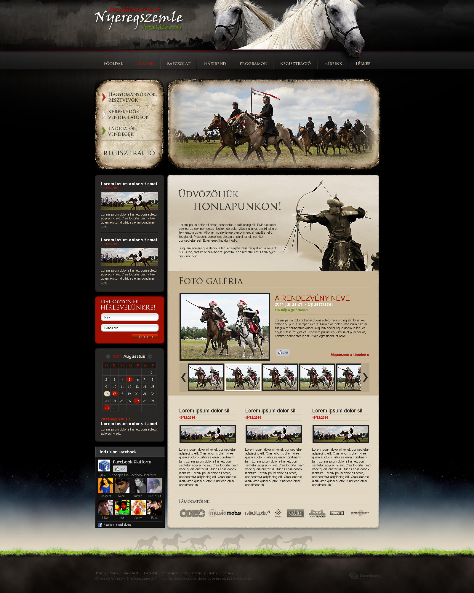 Web design: equestrian events by VictoryDesign