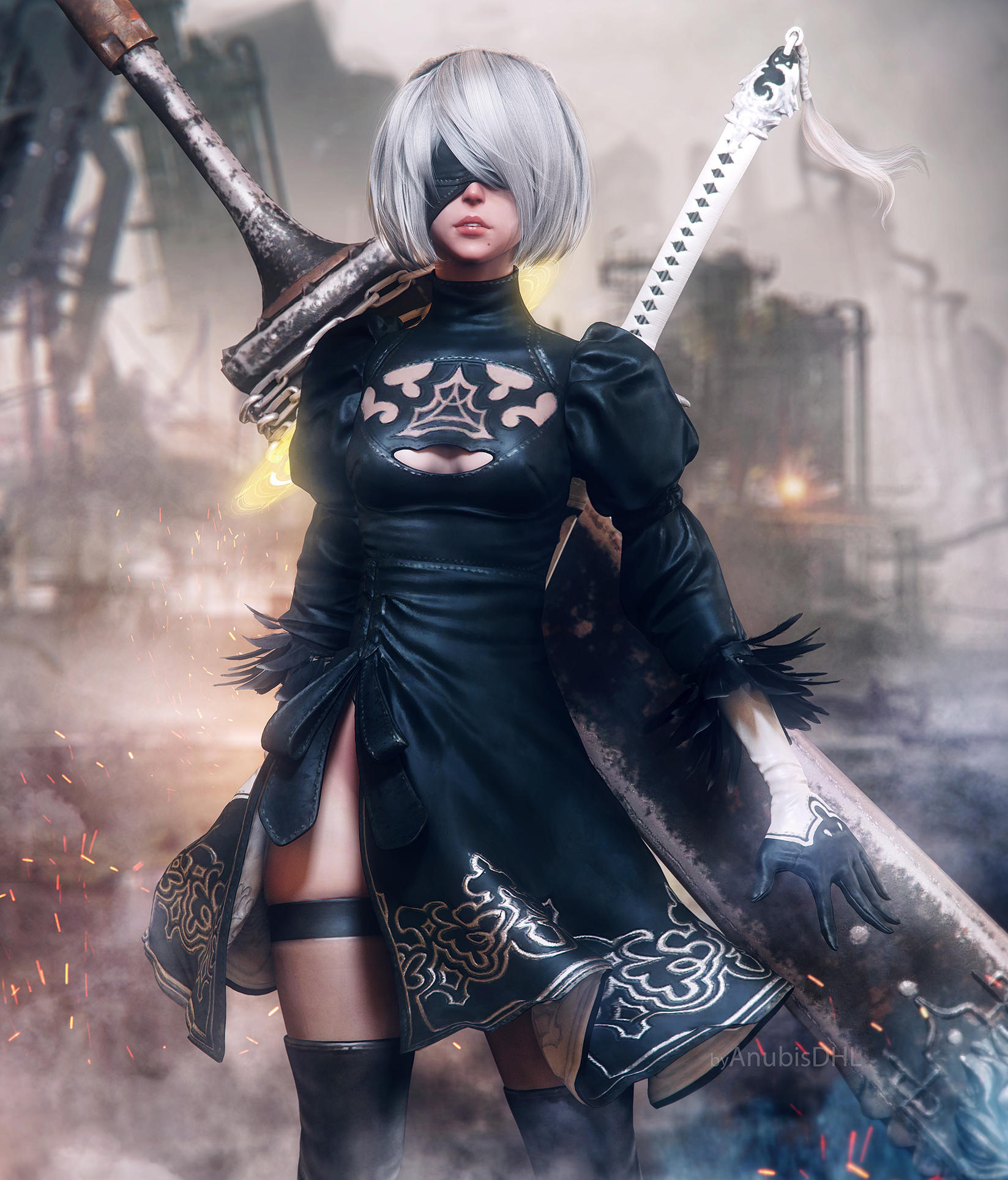 NieR:Automata: 2B by AnubisDHL