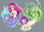 Mermaid Stickers by MadModesty