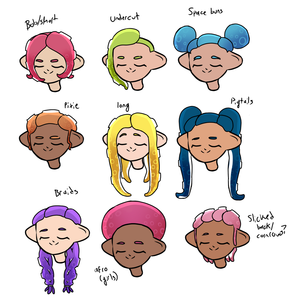 Octoling Girl hairstyle ideas by Tremendous-By-Design