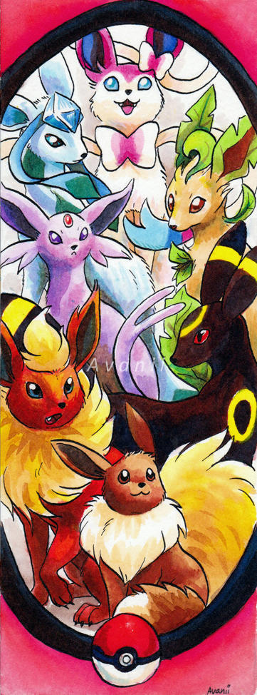 Bookmark Commission: Eeveelutions by Avanii