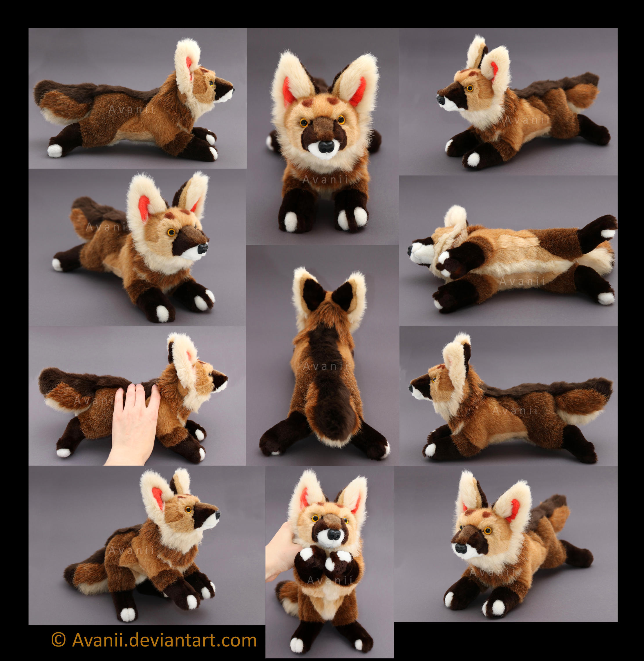Plushie Commission: Akamai the Jackal by Avanii