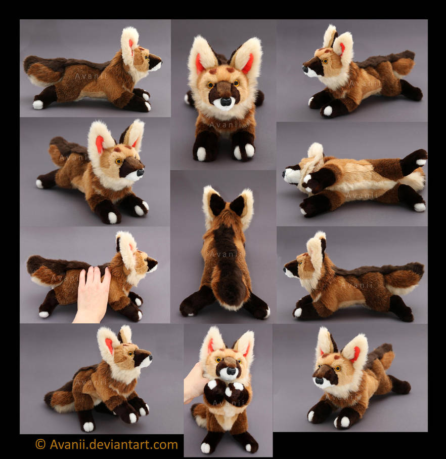 Plushie Commission: Akamai the Jackal by Avanii