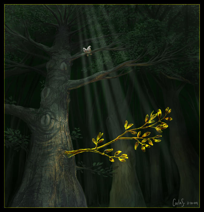 The Mythical Golden Bough by redwattlebird