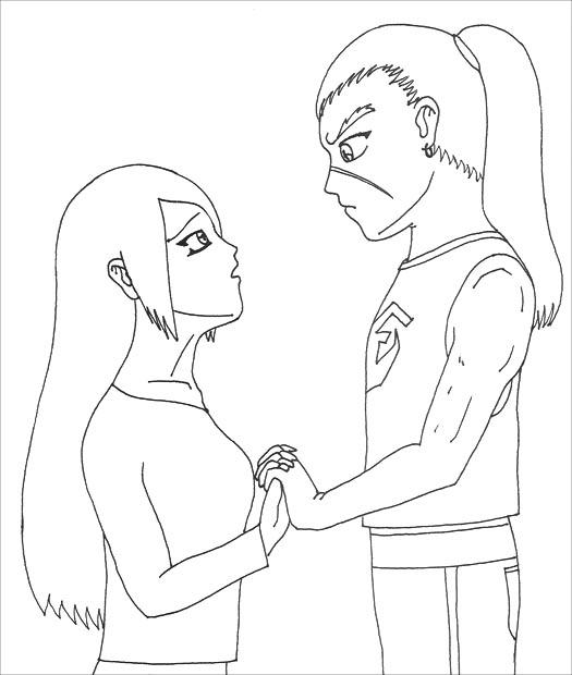 Kassandra and Heroin lineart by YamiKaosu