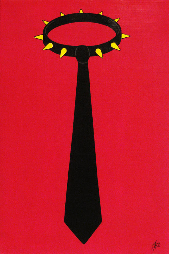 Tie, acrylic on panel canvas, 20x30cm, 2015 by alexander982