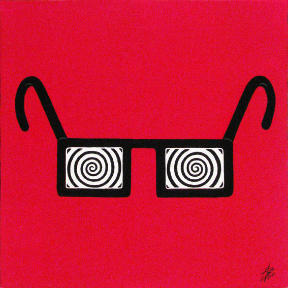 Glasses, acrylic on panel canvas, 20x30cm, 2015 by alexander982
