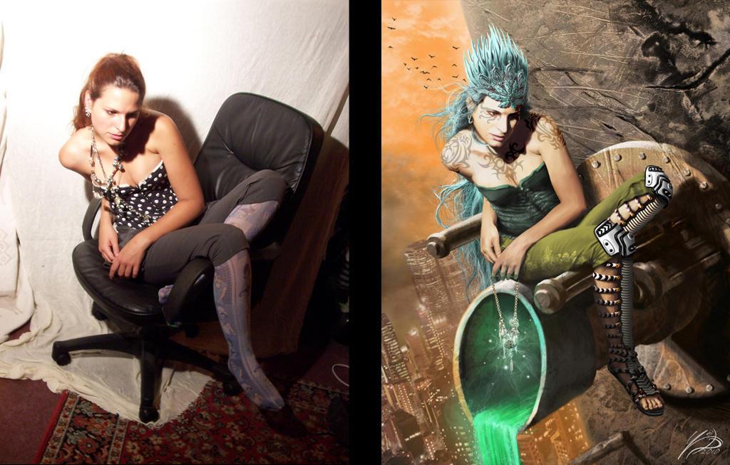 Before and after Vesperale by YoDCreaction