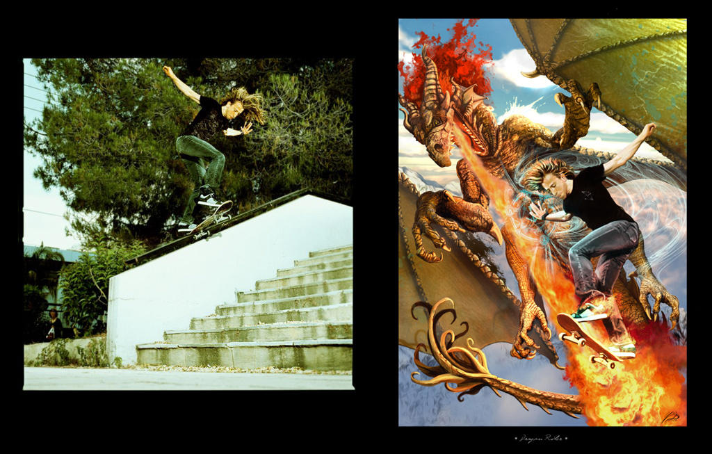 Before and after Dragon rider by YoDCreaction