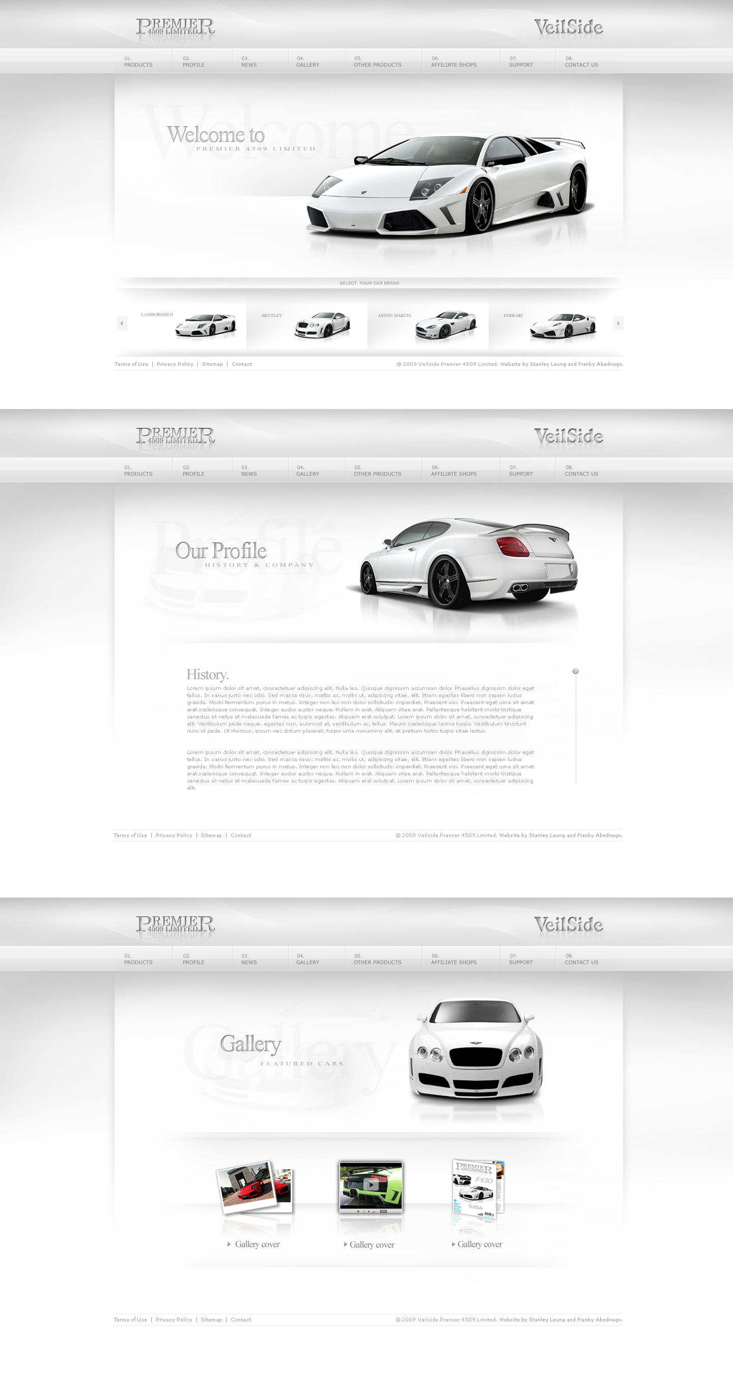 Veilside Premier4509 Website by p3nx