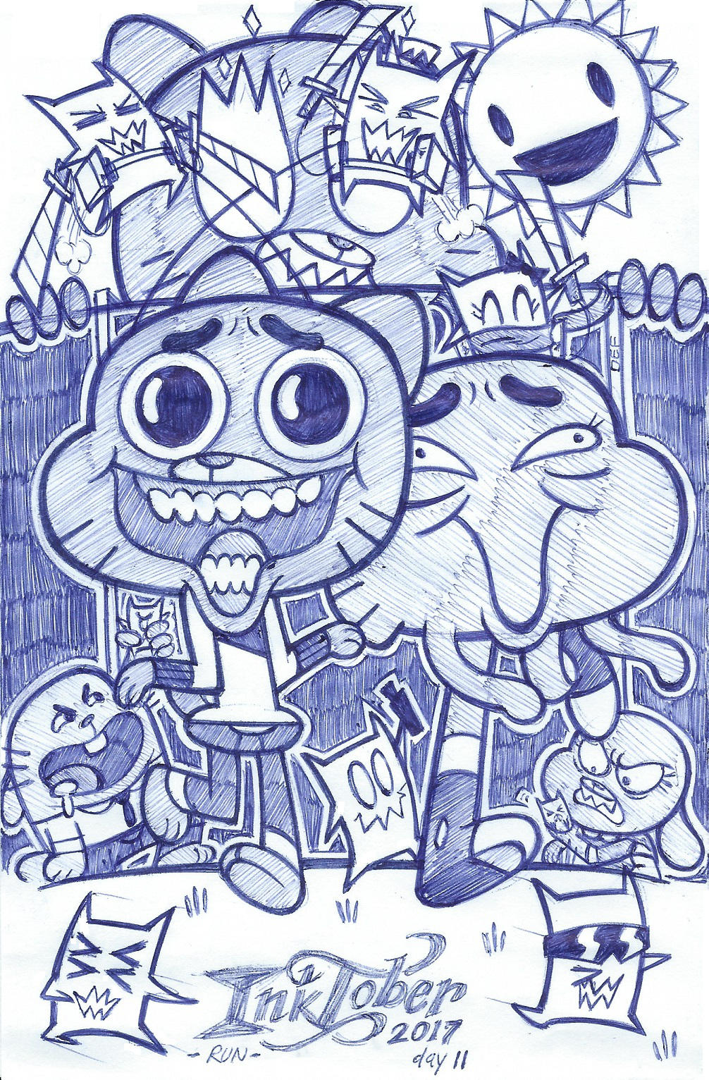 Inktober day 11 (Run) - justDEF by justD3F
