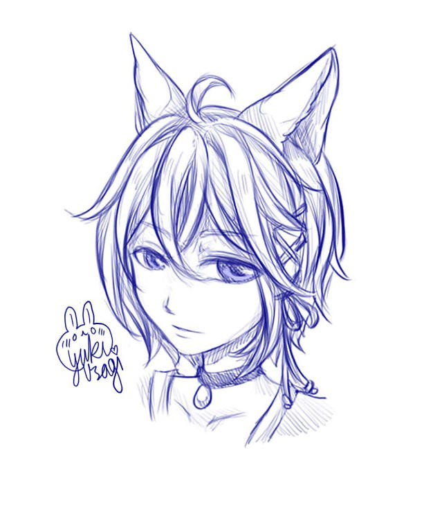 Fox Boy Head Sketch by xXYukiNoUsagiXx