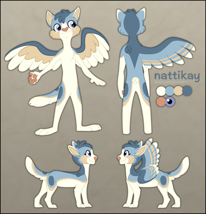 Fursona Reference 2017 by NattiKay