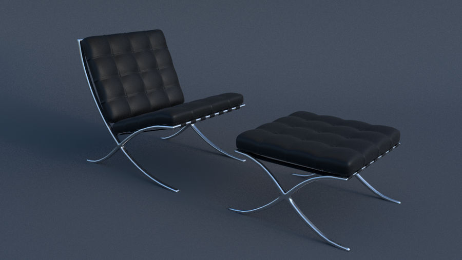 Barcelona Chair and Footstool by JoeyBlendhead