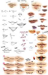 Anime and Realism lips tips by moni158
