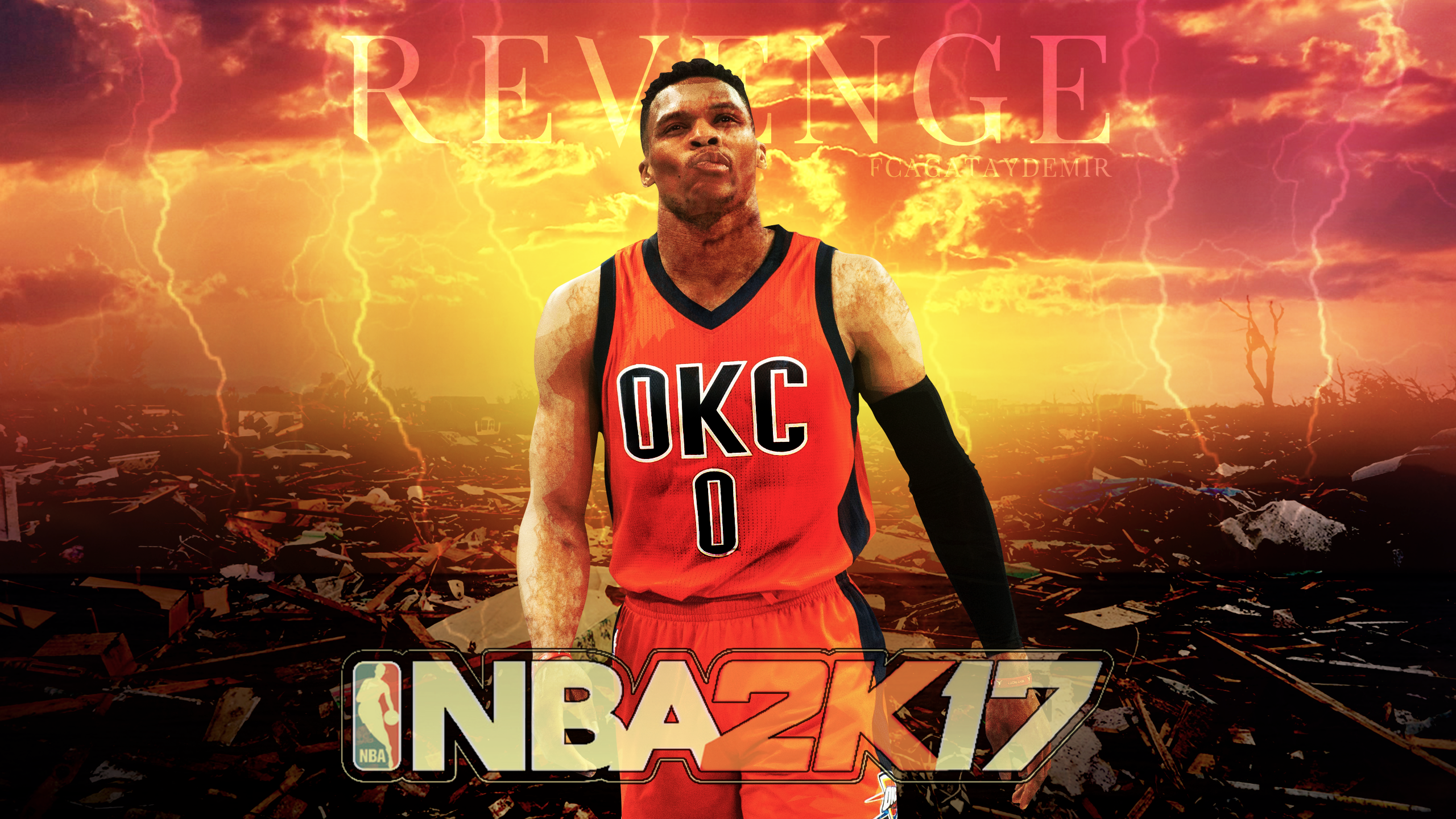 RUSSEL WESTBROOK NBA 2K17 WALLPAPER (2K) by CagatayDemir