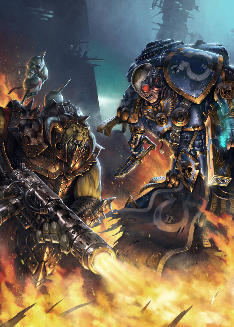 Ultramarine Vs Ork - Warhammer 40k Fan Art by SkavenZverov on DeviantArt