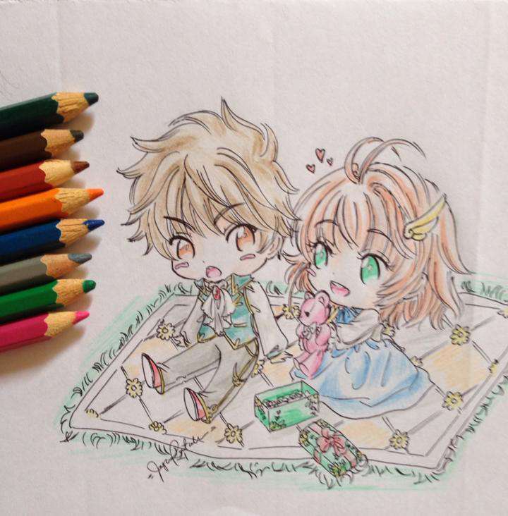 Sakura and Syaoran's Picnic by shiyaechan by NewTrials