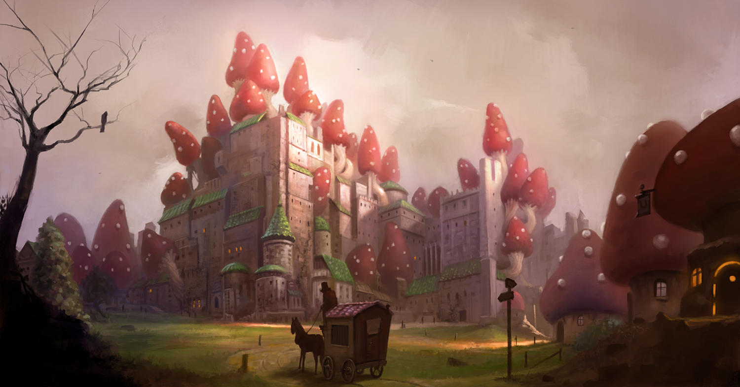 mushroom castle by amuri-e