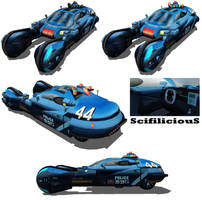 Police Spinner Bladerunner (improved) by scifilicious