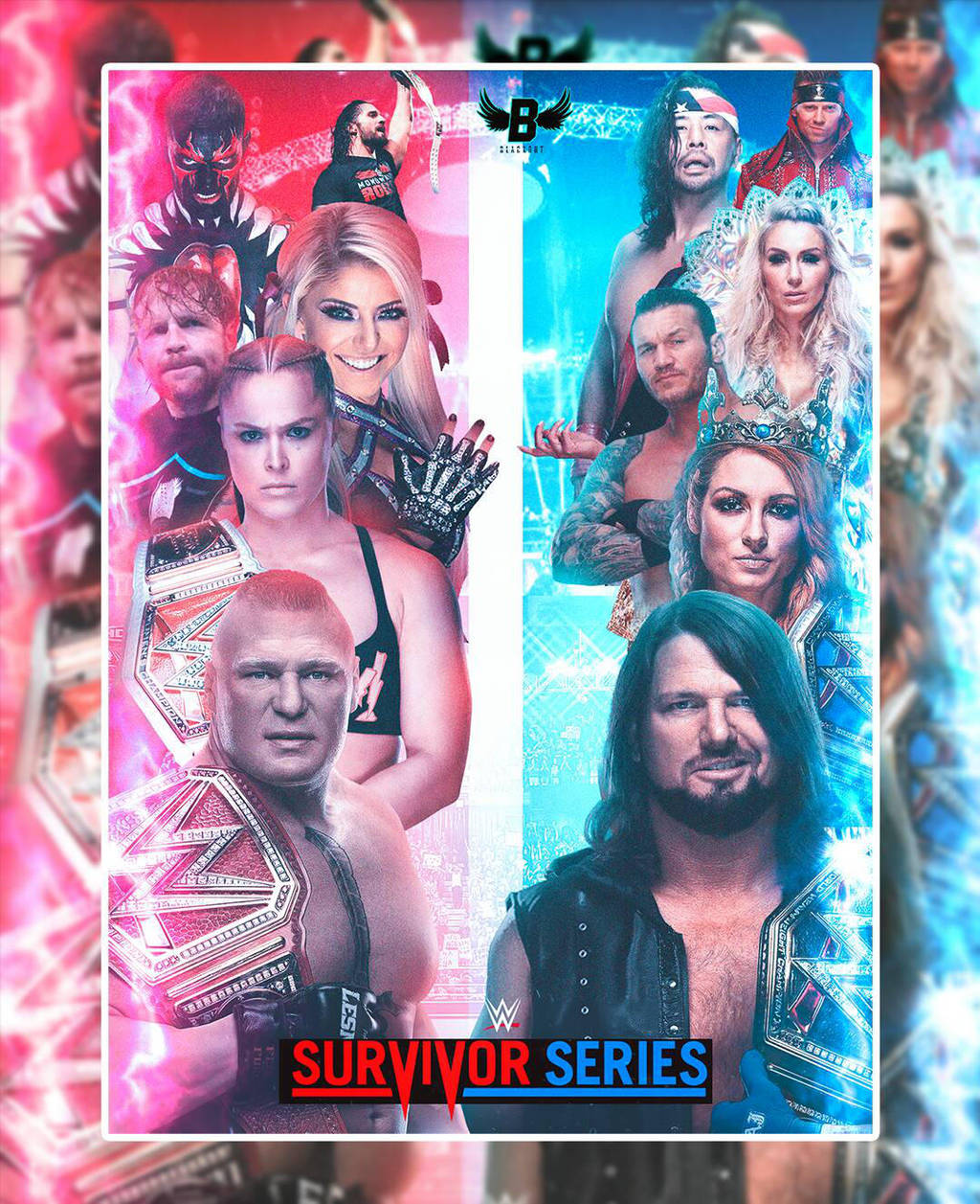 WWE SURVIVOR SERIES 2018 POSTER by blackoutarts on DeviantArt