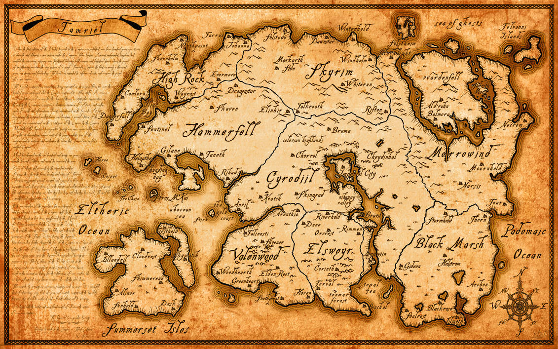 High Resolution Tamriel map (Elder Scrolls series) by Belhene on DeviantArt