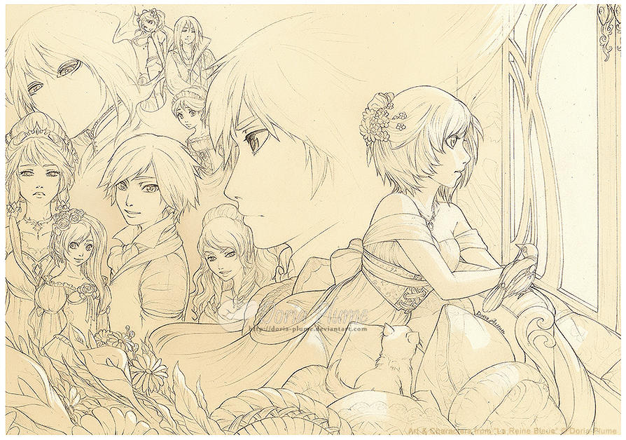 :Caged-Renouveau: Cover -Lineart- by Doria-Plume :Caged-Renouveau: Cover -Lineart- by Doria-Plume