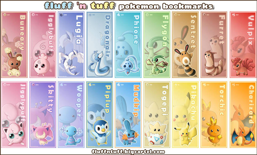 Pokemon Bookmarks By Fluffntuff On DeviantArt