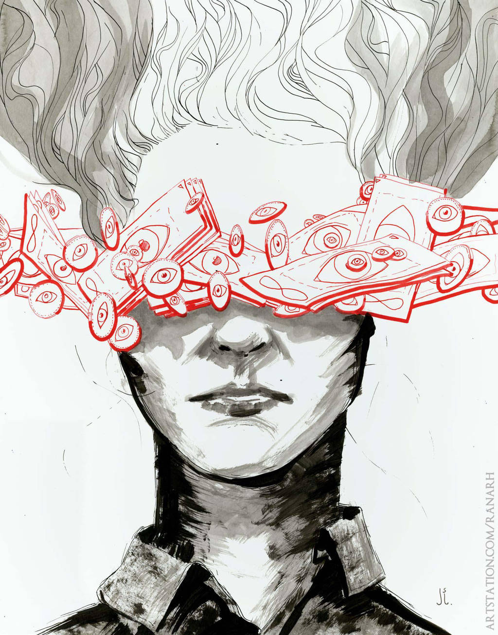 Month of Fear/Inktober: Blindness by Ranarh