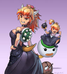 Bowsette and Bowsette Jr. by Phill-Art