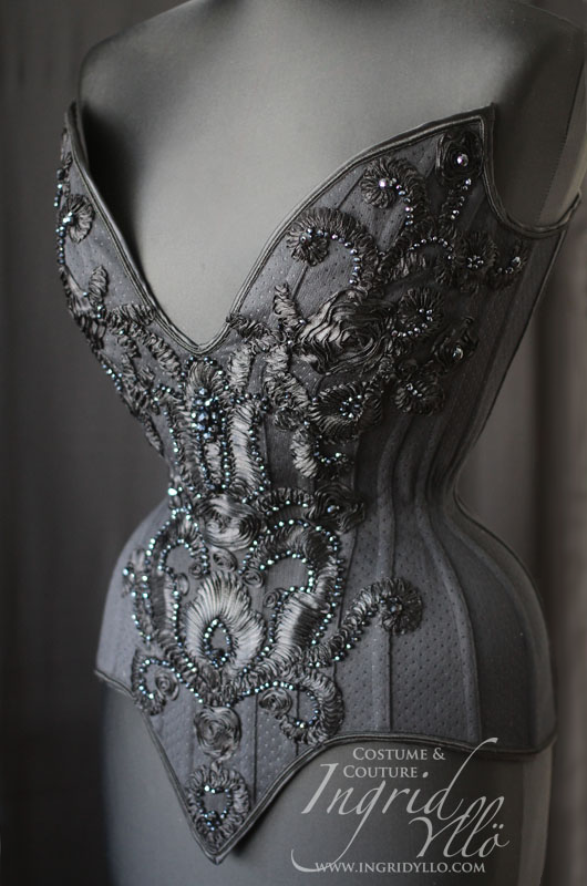 All black corset by MissMaefly