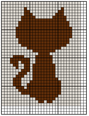 simple cat pattern cross stitch by WhispMI21