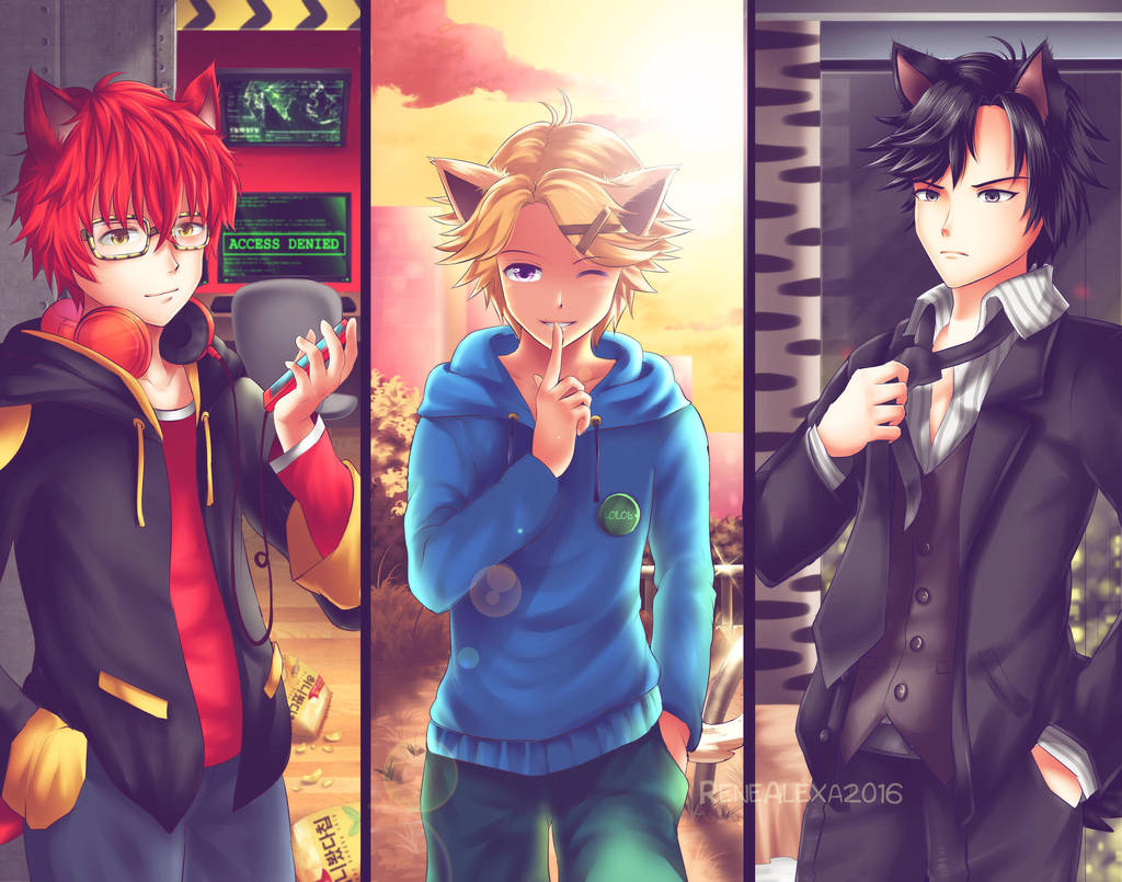 Mystic Messenger - Catboys by renealexa