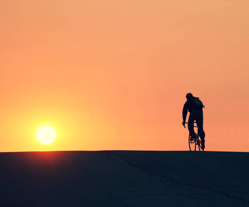 The Solitary Cyclist by mackilvane