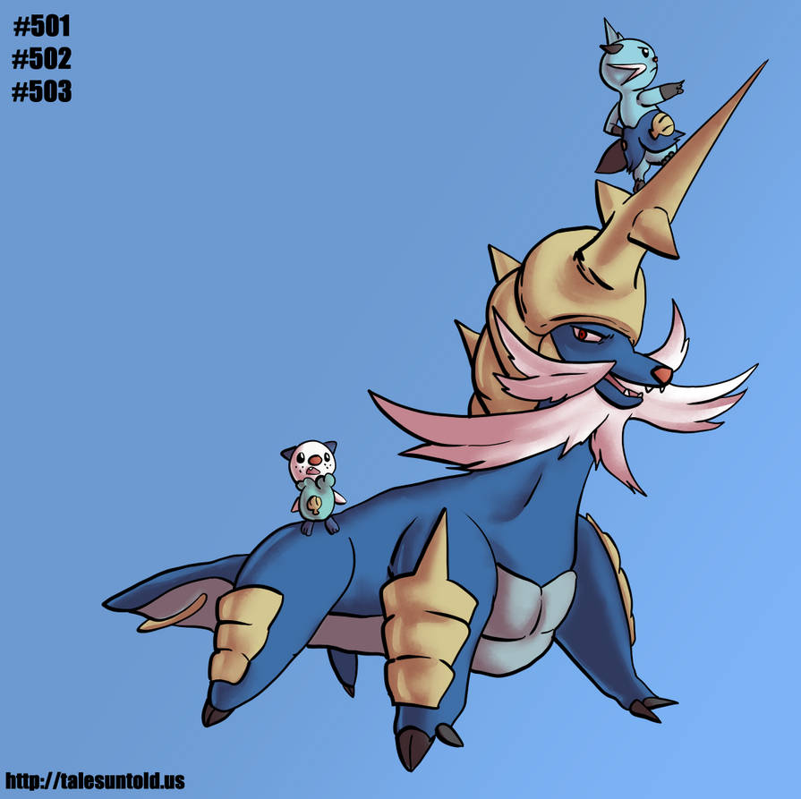 Oshawott Family- Gotta Draw 'Em All by Punished-Kom