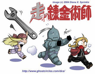 SD FMA, Whinry and her wrench by amegoddess