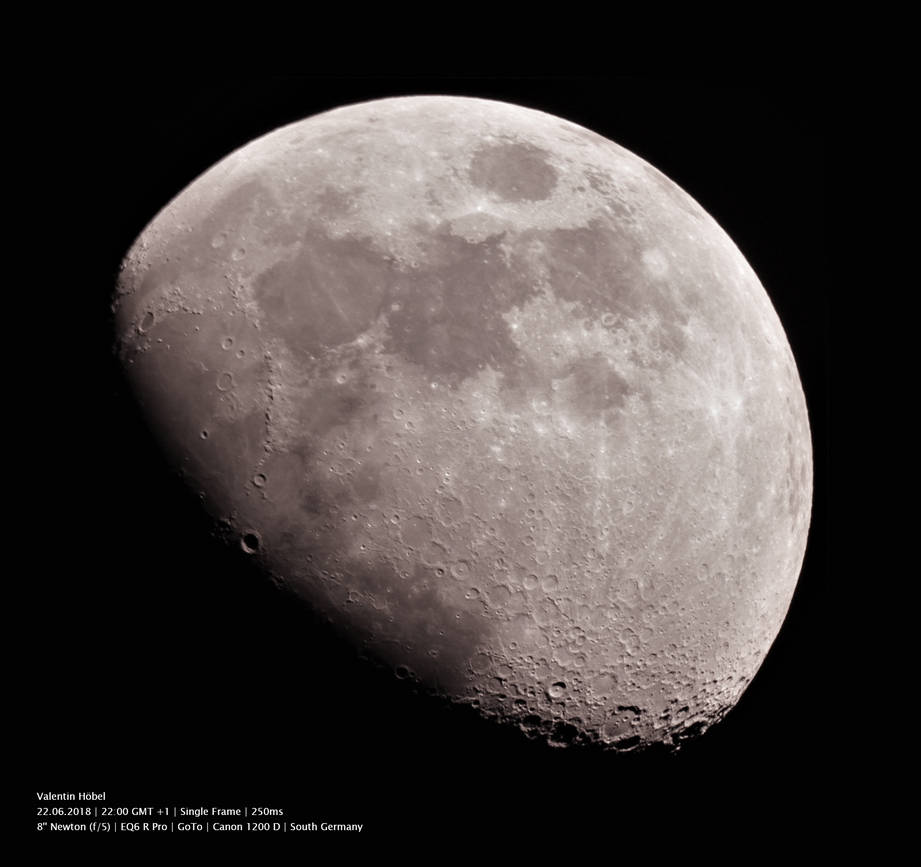 Moon captured from the inner city