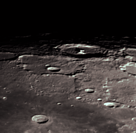 Moon craters closeups in January 2019 over Germany
