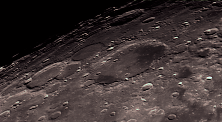 Moon craters closeup