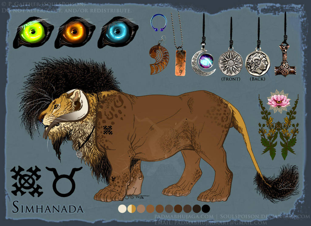 Simhanada Reference Sheet by soulspoison