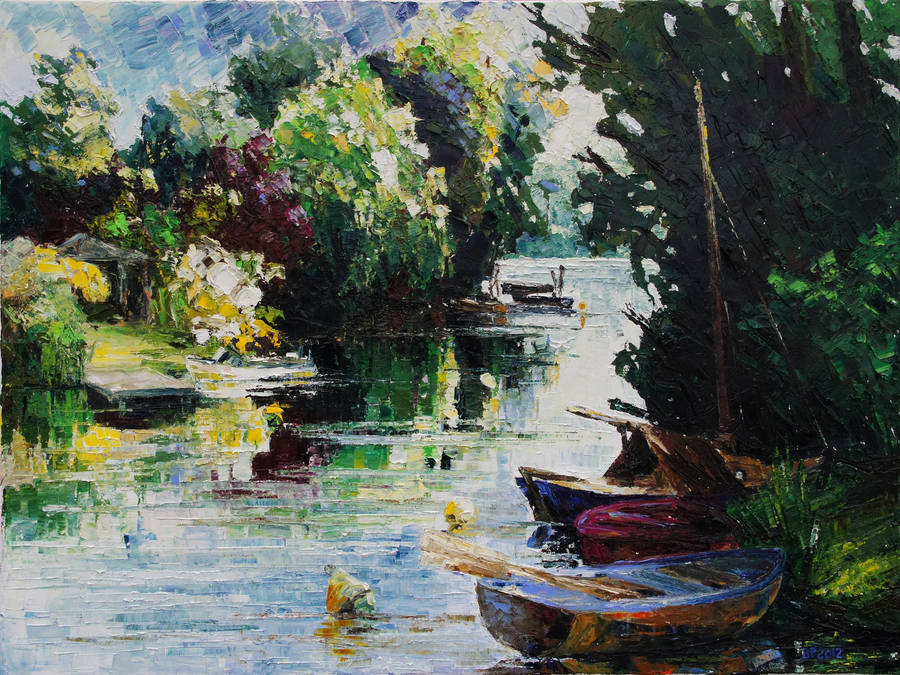 Summer At The Creek Fischerbruch In Rostock by BarbaraPommerenke
